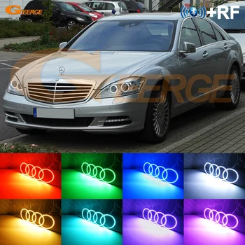 

RF remote Bluetooth APP Multi-Color RGB led angel eyes kit For Mercedes Benz S Class W221 2010 2011 2012 2013 facelift headlight