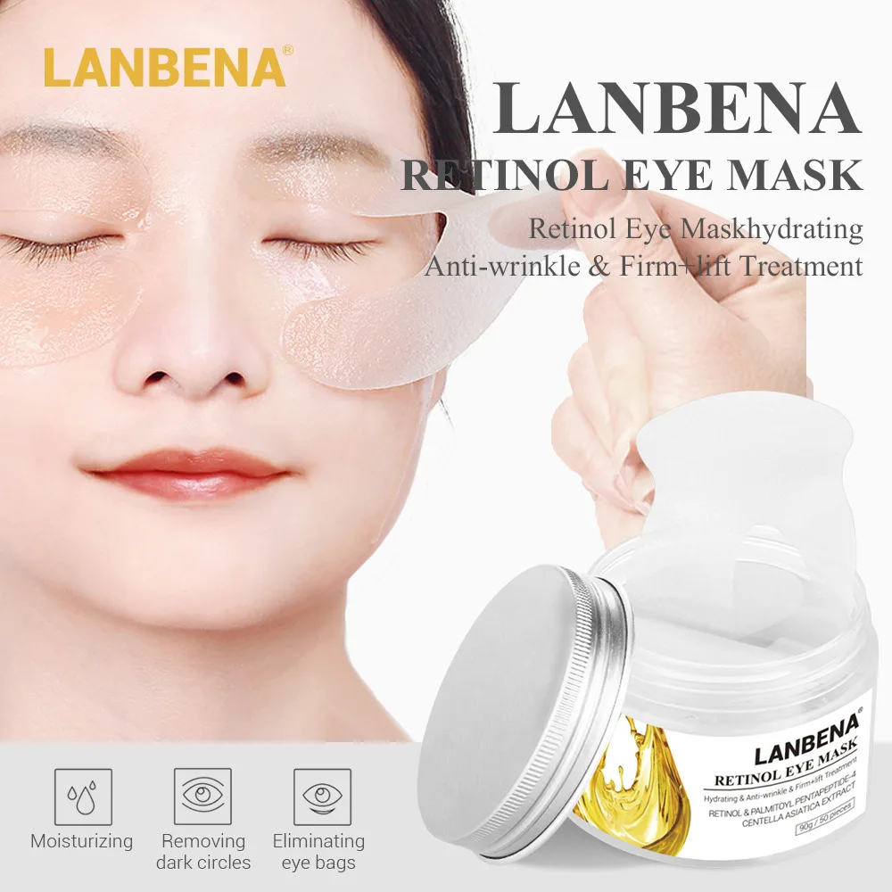 LANBENA ретинол маска для глаз повязка на глаза уменьшает темные круги ...