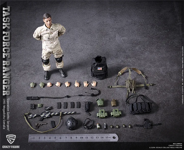 Crazy Figure 1/12 Военная игровая фигурка военного дельты США спецназ рейнджеры Task Force 1993 Мужская солдатская модельная коллекция