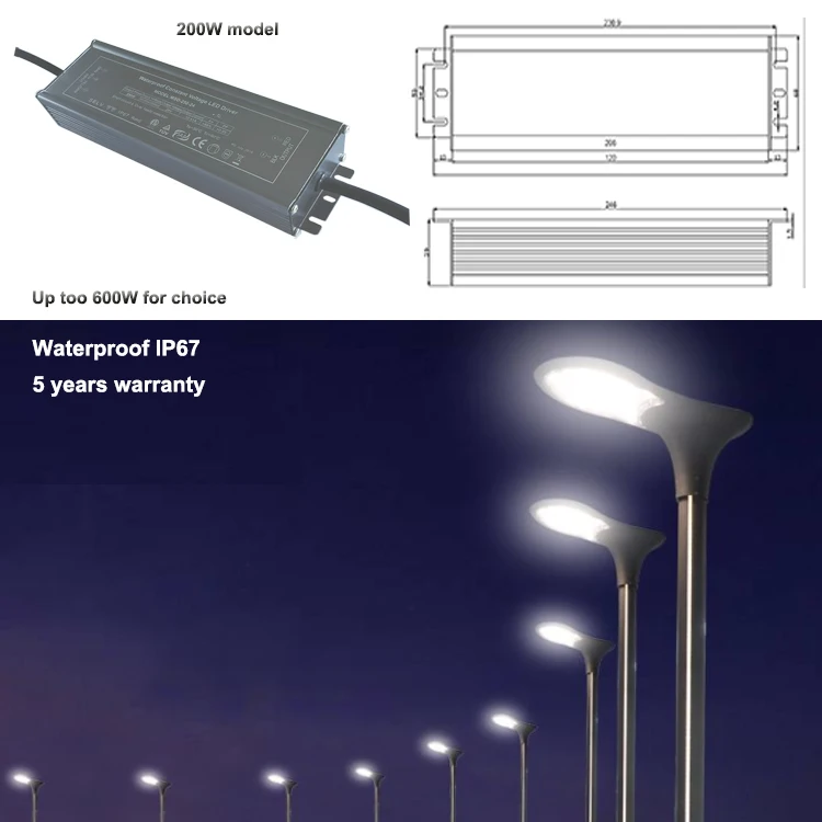 electronic transformer 240w power supply 12v to 220v led waterproof lights led dimming driver led adapter light power supply