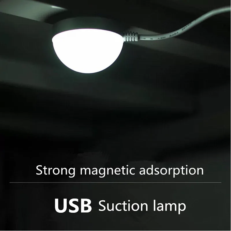 5 В USB светодиодный мини-лампочки светильник 2 Вт USB магнит светодиодный настольная книга для чтения потолочный светильник для кемпинга аварийный с магнитный переключатель адсорбции