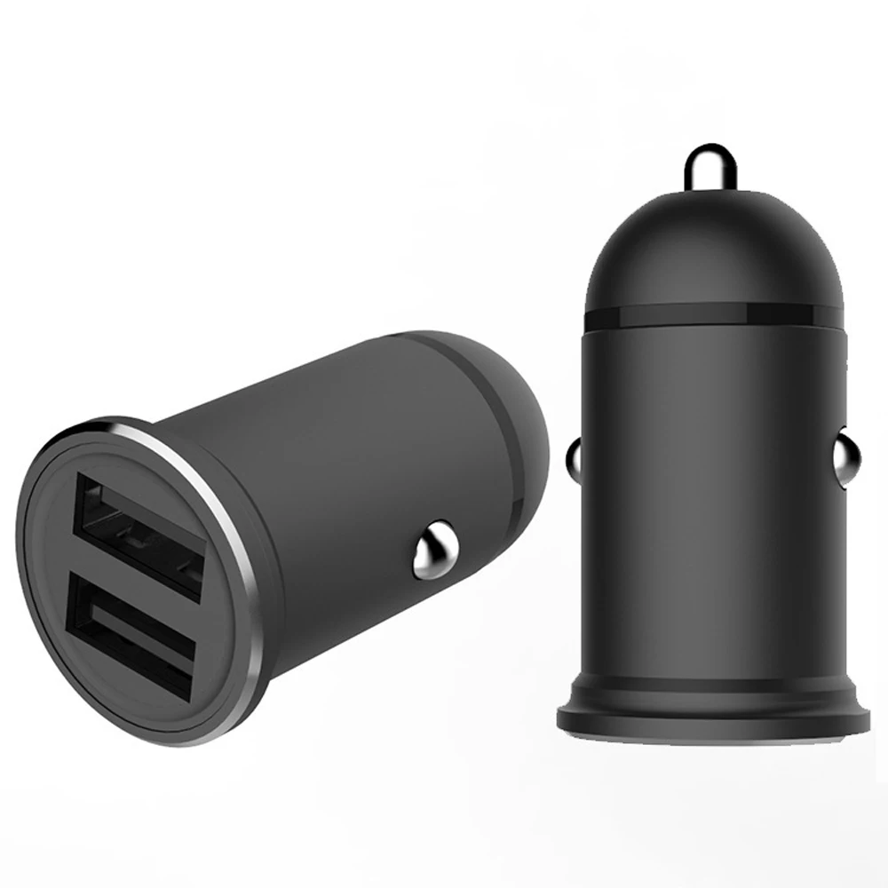 Мини-Переходник USB для зарядки в машине 2.4A Универсальный двойной USB телефон автомобильное зарядное устройство автомобильные аксессуары