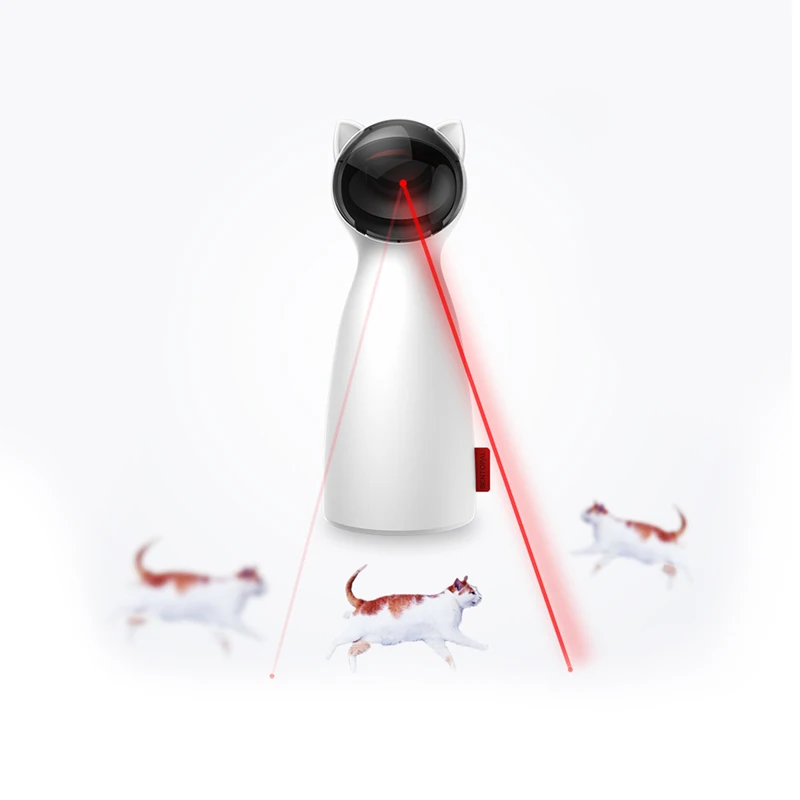 

LED Laser Light Creative Pet Funny Toy Smart Automatic Cat Teaser Laser Rotation Exercise Training Entertaining Toy USB Charge