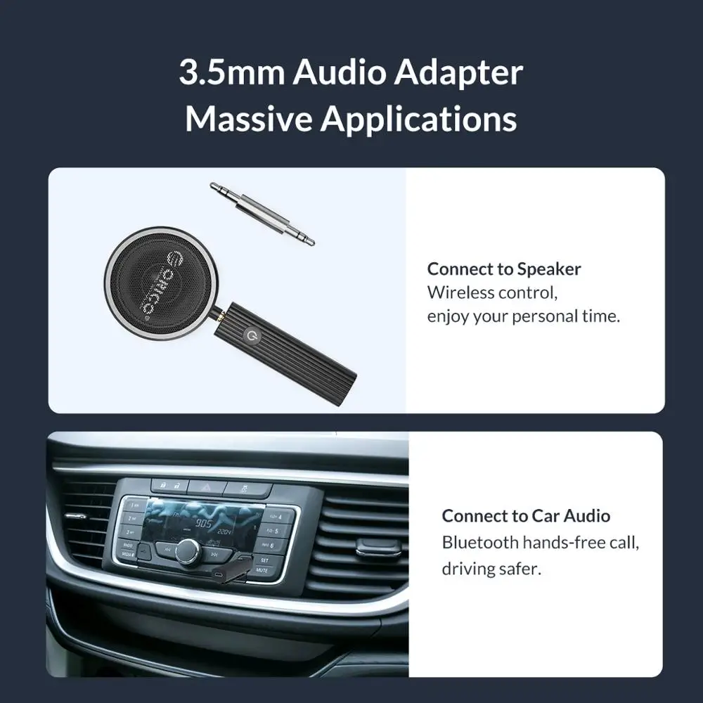 ORICO USB Bluetooth 5,0 EDR приемник 3,5 мм разъем Aux аудио адаптер Наушники динамик музыка беспроводной Bluetooth адаптер для автомобиля
