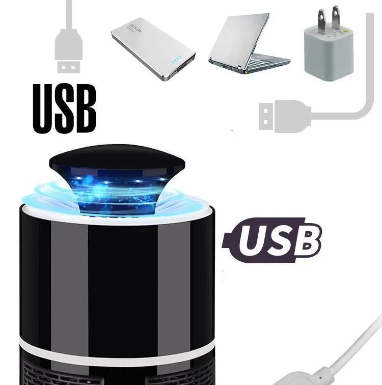 Mosquito killer USB Электрический комаров killer лампа Фотокатализ немой домашний светодиодный жучок ловушка для насекомых Zapper ловушка без излучения