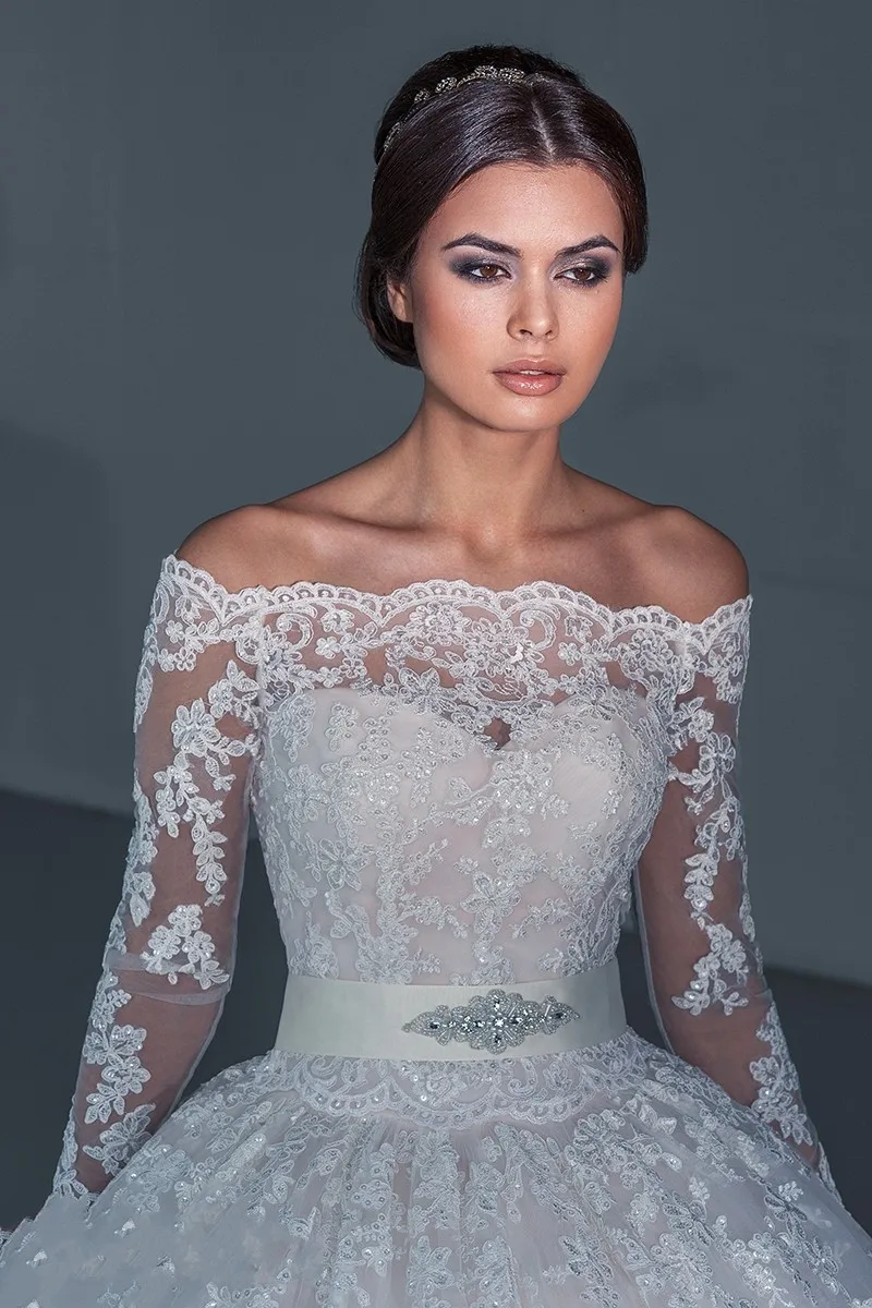 Casamento свадебное платье с длинными рукавами и поясом, бальное платье с бисером, винтажное кружевное платье, платья для матери невесты