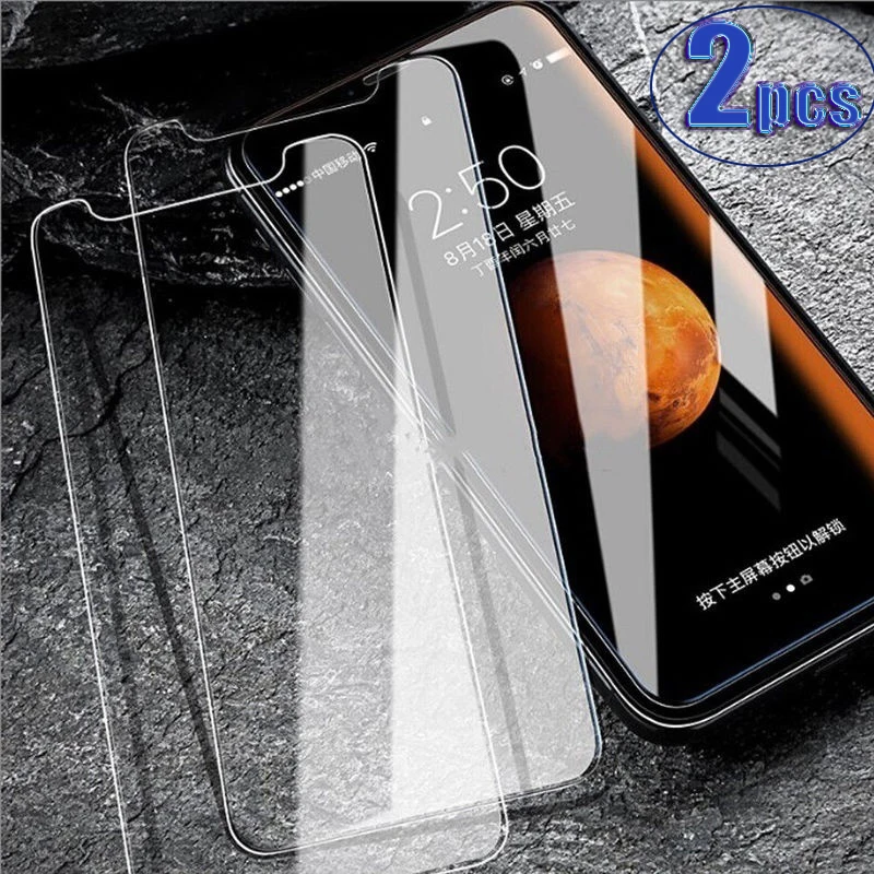 2 шт./упак. закаленного Стекло Экран протектор для Iphone11 Pro Max X XS XR 6 7 8 Plus SE с уровнем