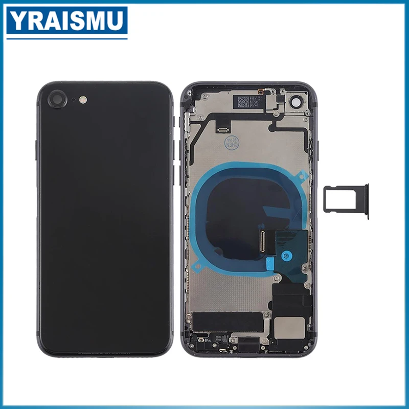 

High quality For iphone X XR Back Housing Assembly Full Middle Frame Chassis Rear Battery Cover With Back Glass Flex Cable CE