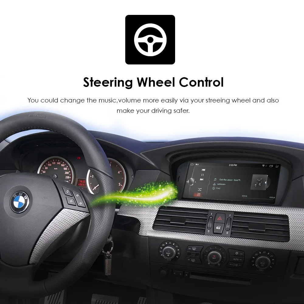 Excellent PX6 6cores android9.0 IPS car gps nodvd multimedia player for BMW 5 Series E60 E61 6 Series E63 E64 3 Series E90 E91 E92 CCC CAM 18