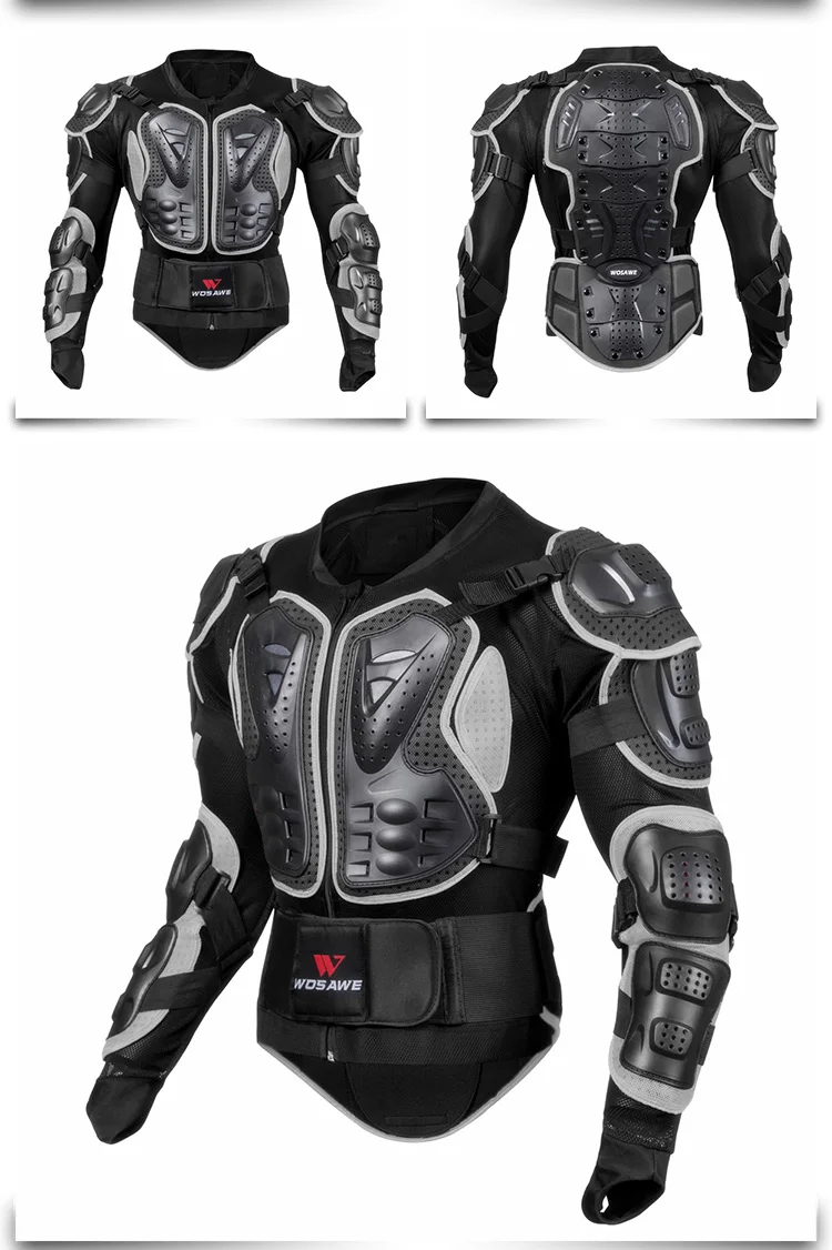 WOSAWE мотоциклетная куртка мужская мотоциклетная Броня полное тело мотокросса Защитное снаряжение мото наколенники шлемы защита