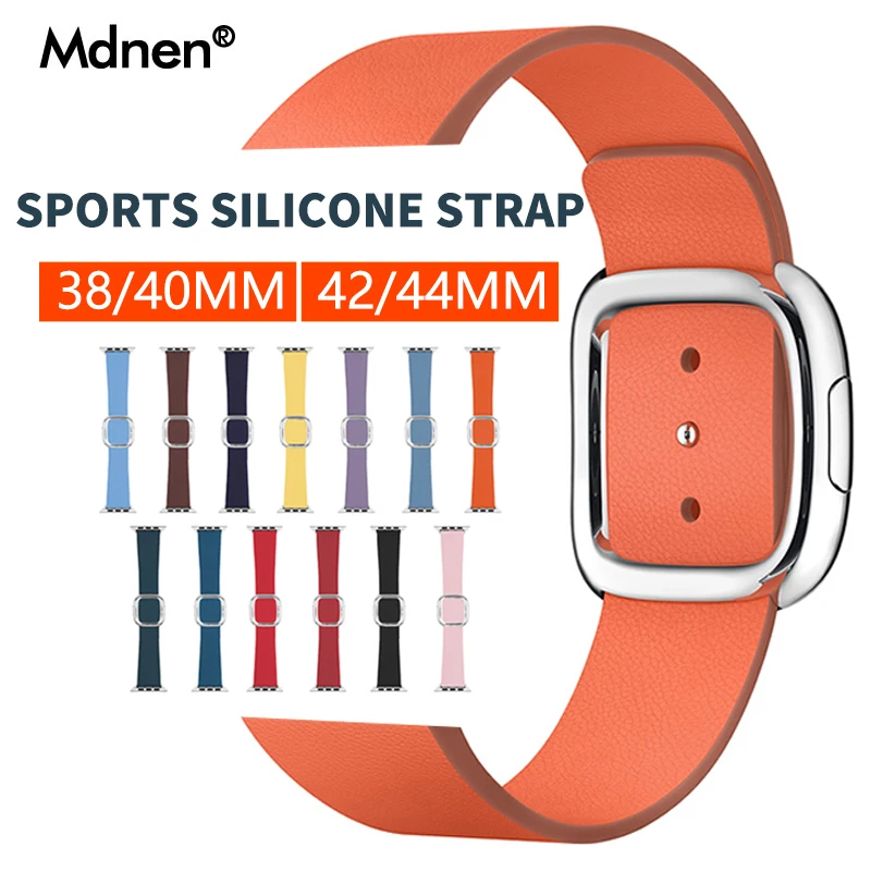

Band For Apple Watch Band 42mm 38mm Leather Loop Strap Modern Style Bracelet Accessories For iWatch Series 4 3 2 1 40/44mm