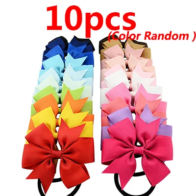 10pcs Style 12 Модные милые эластичные резинки для волос с героями мультфильмов; резинки для волос; резинки; повязки на голову; аксессуары для волос для детей; для девочек - Цвет: 10pcs Style 12