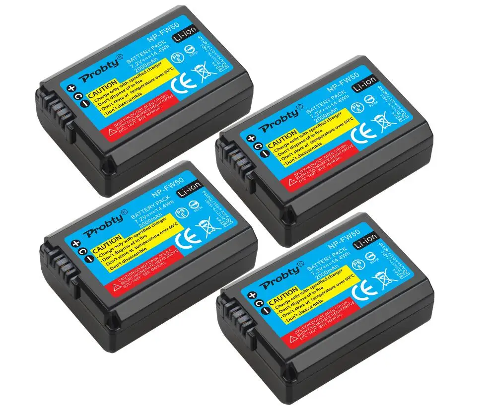 4 Pcs Battery Для sony NP-FW50 NP FW50 батарея для камеры+ ЖК USB двойное зарядное устройство для sony Alpha a6500 a6300 a6000 a5000 a3000 NEX-3 a7R a7S NEX-7 - Цвет: 4 Pcs Battery