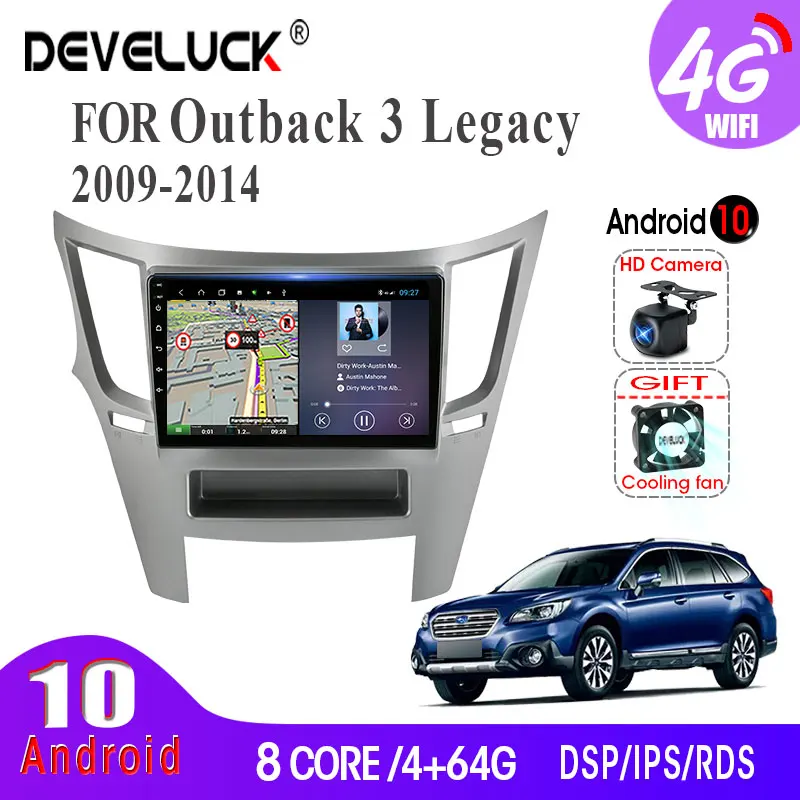 

Android 10.0 4G+64G 8-core Car Radio For Subaru Outback 3 Legacy 4 2009-2014 2din GPS Navigation carplay Multimedia Video Player