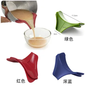 

1Pcs Fluid Director Silicone Liquid Diversion Mouth Pour Soup Maker Kitchen tools round Mouth Edge Kitchenware Cookware