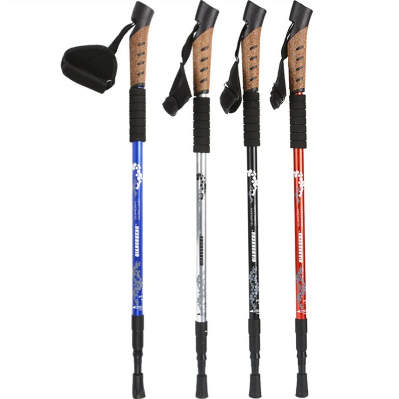 Newly Upgraded 3 Section Telescopic Hiking Poles Foldable Hiking Poles,Portable Extendable Handheld Telescopic Pole for Trekking Outdoor Goods 