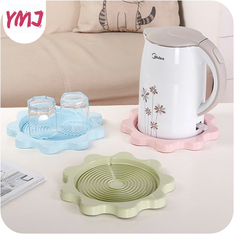 1PC Food-grade Plastic Kettles Mat Coasters Placemats Decor Heat Resistant Insulation Pad Drink Home Table Tray Cup | Дом и сад