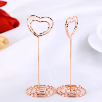 

24PCS Metal Photo Holders Table Number Holders Card Paper Clips for Party