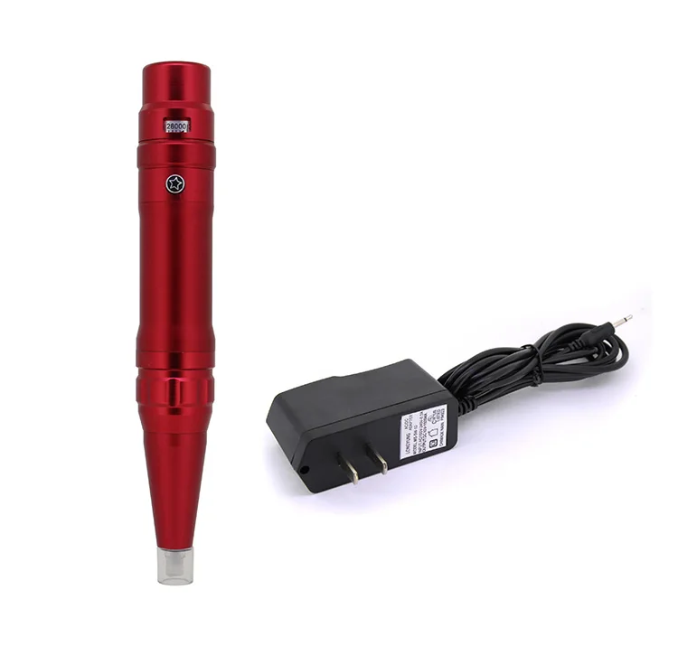 Eyebrow Lip Tattoo Machines High quality silent semi-permanent Embroidery machine all-in-one machine for Body Art shader - Цвет: red
