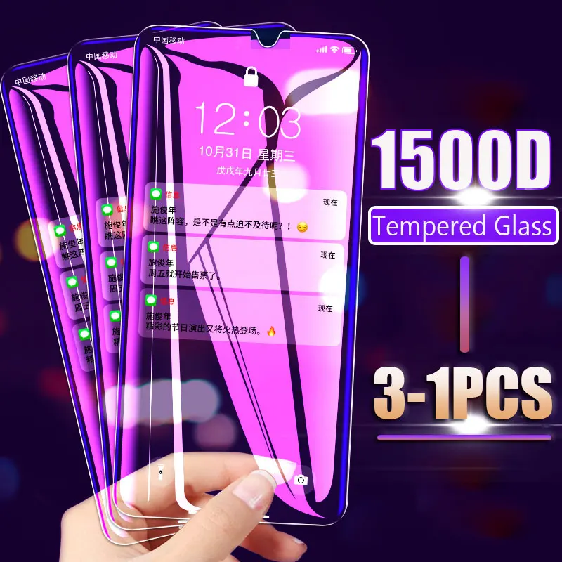 

1500D 3-1PCS Tempered Protector Glass For Xiaomi CC9e 9T A1 A2 Max 3 Screen Protector For Xiaomi CC9 9T Pro 9 SE Screen Protecto