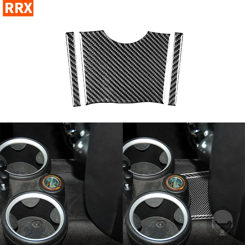 

For Mini Cooper Hardtop R56 Clubman R55 Convertible R57 Carbon Fiber Stickers Console Panel Car Interior Styling Accessories