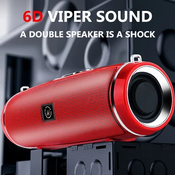 

High power Outdoor Portable Wireless Bluetooth Speaker Waterproof Column Subwoofer Music Center Super Bass BoomBox AUX/TF/USB
