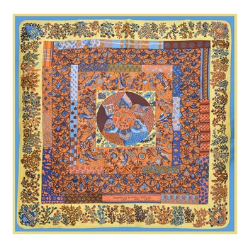 

130*130cm TOP Silk Holiday beach luxurious Scarves Women Foulard Square Hijab Scarf Ladies Shawl wrap muffler pareo female hijab