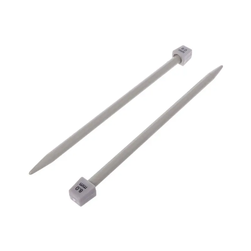 22Pcs 7.9in Crochet Single Pointed Knitting Needles Set Stainless Steel Powder Coating Sweater DIY Tools In 11 Sizes