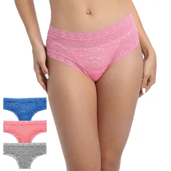 

USA Size S-XL Elegant Women's Sexy Briefs Panties Lace Underwear Transparent Hipsters Female Hollow out Tanga Majtki Damskie