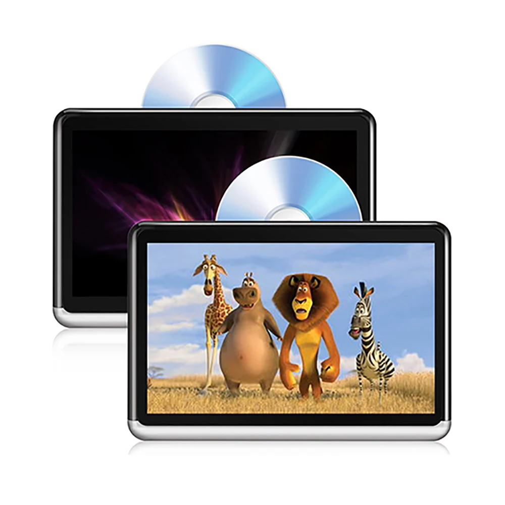 YAZH Android CD DVD плеер 10,1 дюймов ips 1366*768 TFT-LCD подголовник автомобиля мониторы с Wi-Fi Bluetooth Зеркало Ссылка HDMI выход - Цвет: 2 monitor