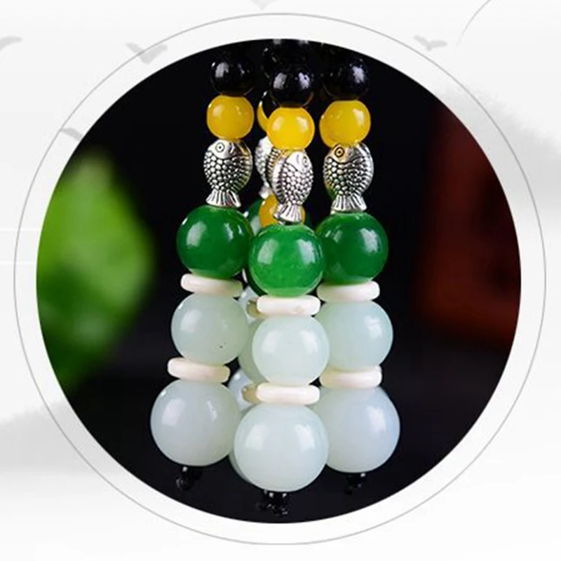 Автомобильная подвеска нефрит Храбрые войска Gourd колено Те Гуань Инь(железная Гуаньинь) Майтрея авто Интерьер Зеркало заднего вида висит украшение аксессуары