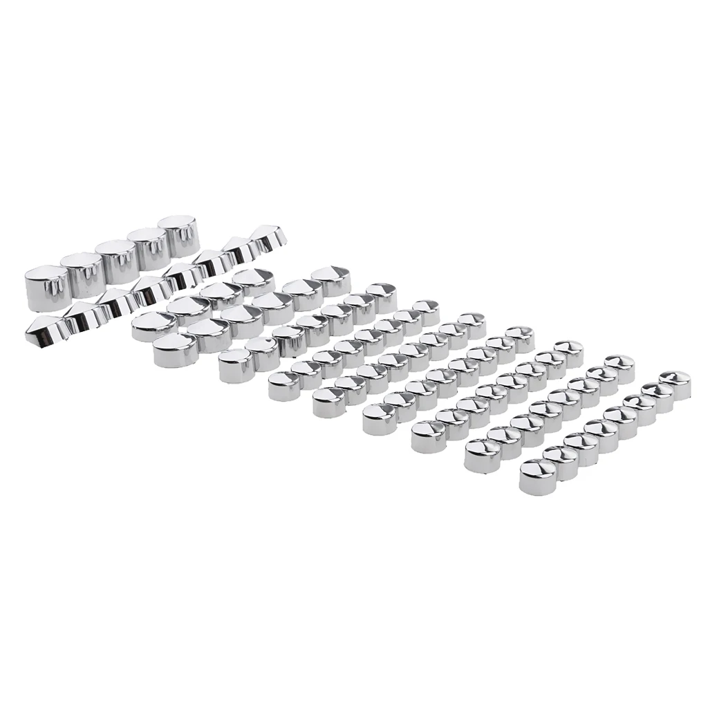 For 91-12   Glide Twin Cam Chrome ABS Bolt Cap Topper Cover 78 Pcs
