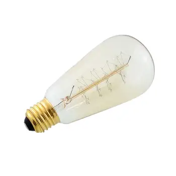 

LED Bulb Light Bulb 40W ST64 Edison Vintage Filament Spiral Home Warm White Teardrops Antique Base 110V Style Retro Industry