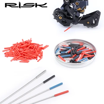 

RISK 40pcs Heat Shrink Bicycle Inner Cable Cap Brake Shifter Cable Tip Wire End Cap Crimp Bike Derailleur Shift Wire Ferrules