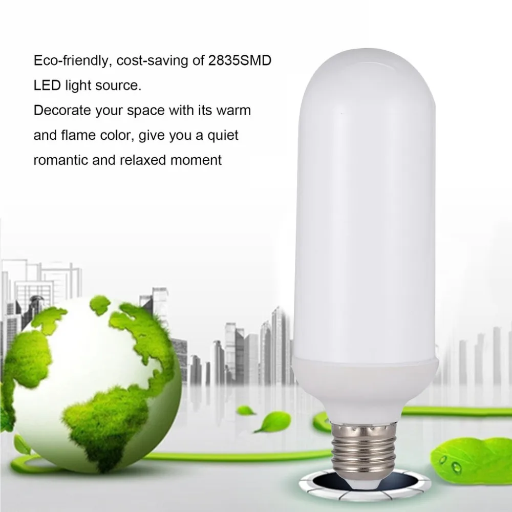 ICOCO E27 5W/6W LED Flame Bulb Flickering Effect Night Light Flameless Simulated Flame Hot Sale For Home/Store Decor Drop Ship