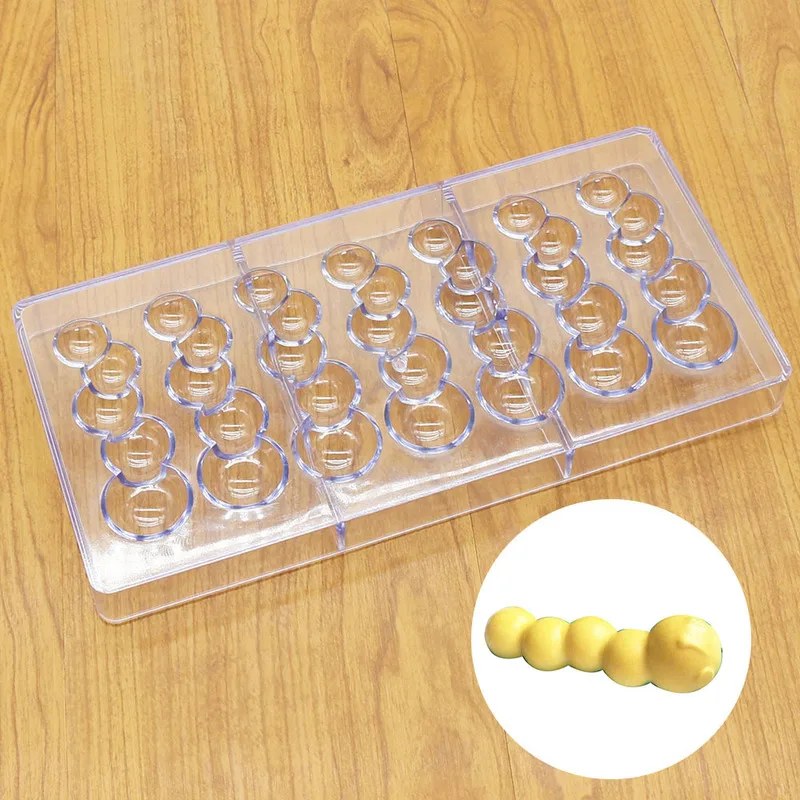 

7 caterpillars make chocolate mold hard joints DIY one multi-grid baking molds lollipop mold