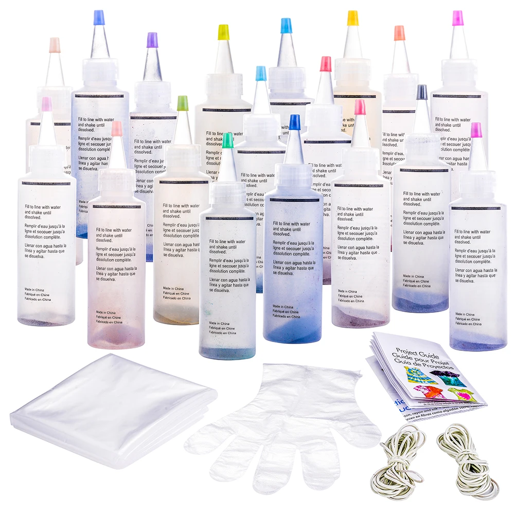 18pcs 타이 염료 키트 비 독성 DIY 의류 낙서 패브릭 섬유 페인트 120ml 다채로운 의류 넥타이 염료 키트 안료 세트