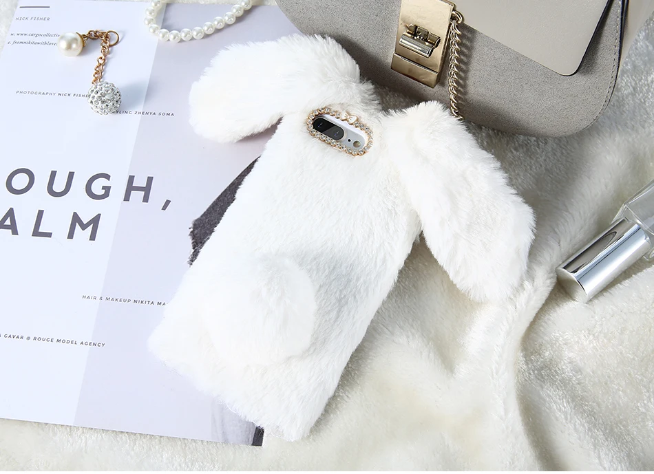 cute furry rabbit case for iPhone 6 7  Plus (10)