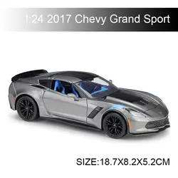Maisto 1:24 Литой под давлением автомобиль 2017 Chevy Grand Sport литой под давлением автомобиль модель игрушки модель автомобиля Maisto модели детский