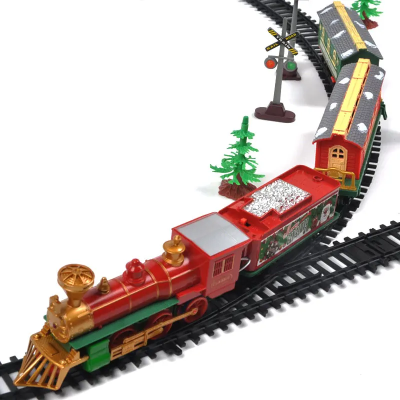 Радиоуправляемый Электрический поезд Рождественская игрушка модель набор
