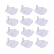 12 шт./партия, крышки с вилкой, детский предохранительный кожух для детей, Трехконтактный разъем, защита для детей, защита от электрического удара