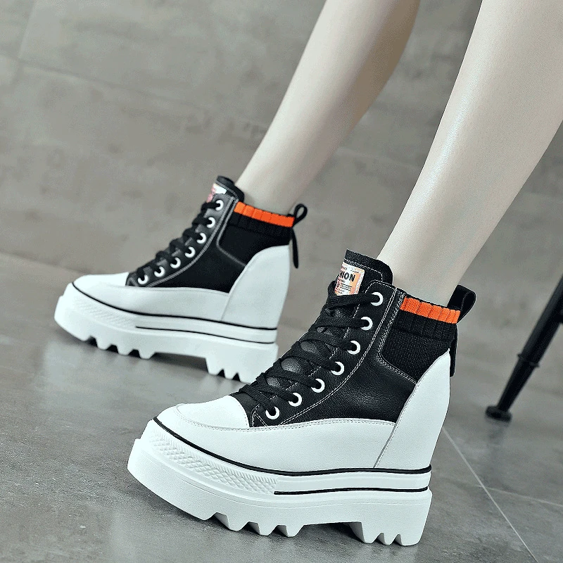 womens high top wedge sneakers