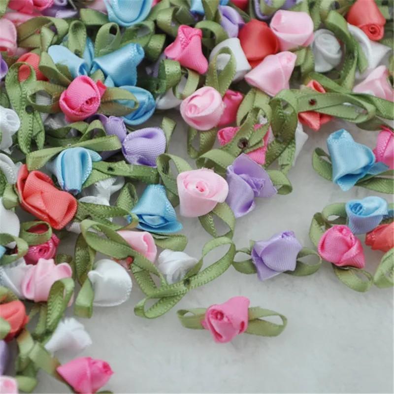 

40pc Lots UPick Fancy Ribbon Flowers Bow Rose Appliques Wedding Sewing B213