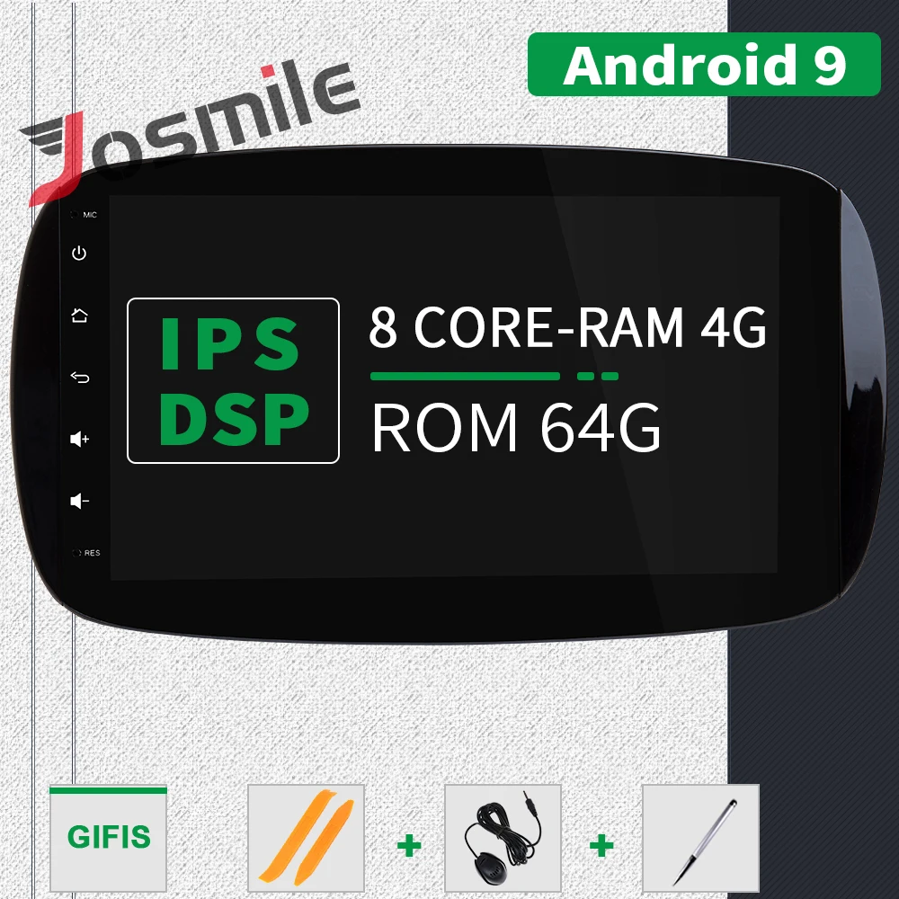 Ips DSP 4G 64G " Android 9,0 Автомагнитола для Mercedes/Benz Smart Fortwo мультимедийный плеер Авто Стерео без dvd obd2
