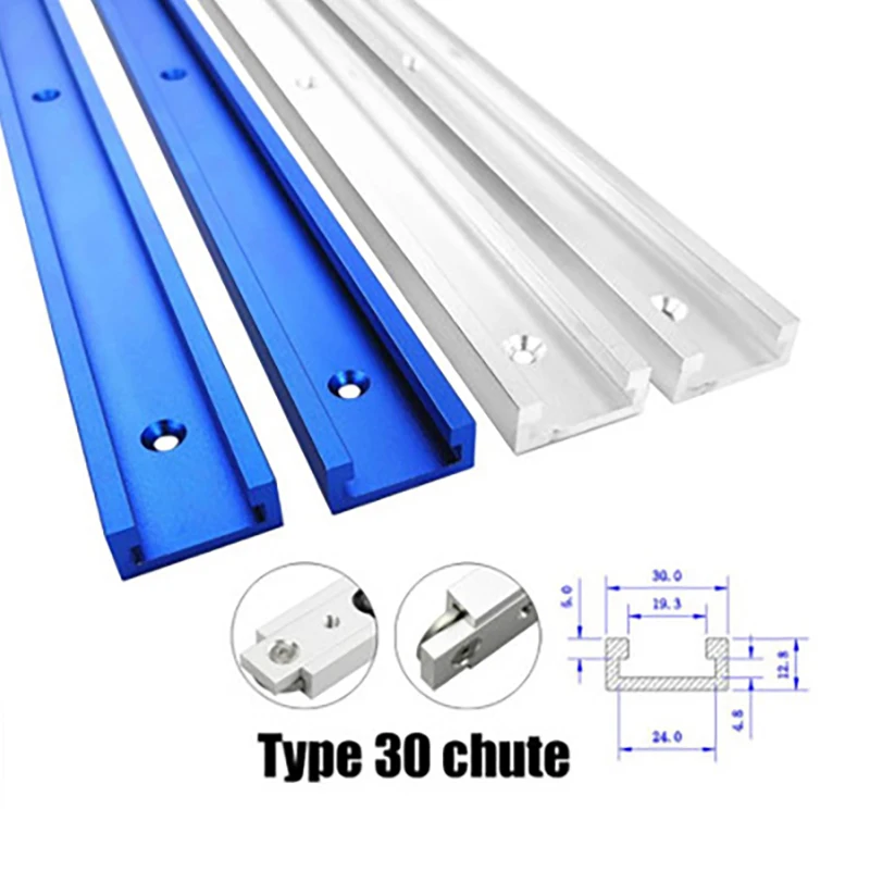 Red Aluminum T-Track For Woodworking – 45 Type T-Slot Miter Track, Lengths 300mm To 1220mm