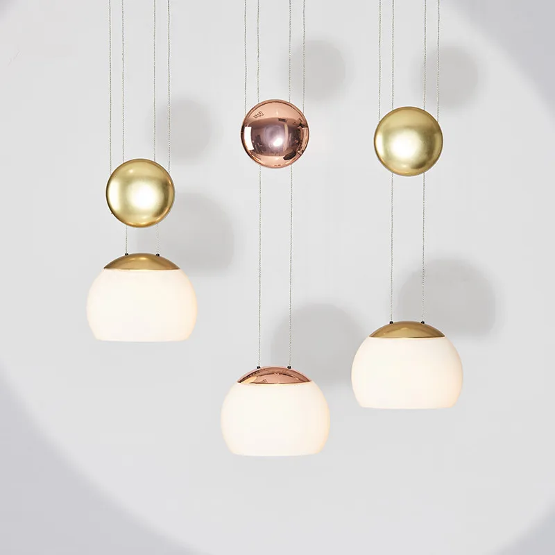 

modern deco chambre luminaire suspendu glass ball Home Decoration E27 Light Fixture restaurant deco maison