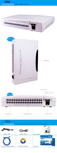 Centralita telefonica PBX Excelltel CS432 CLIP DISA 4 32 extensiones