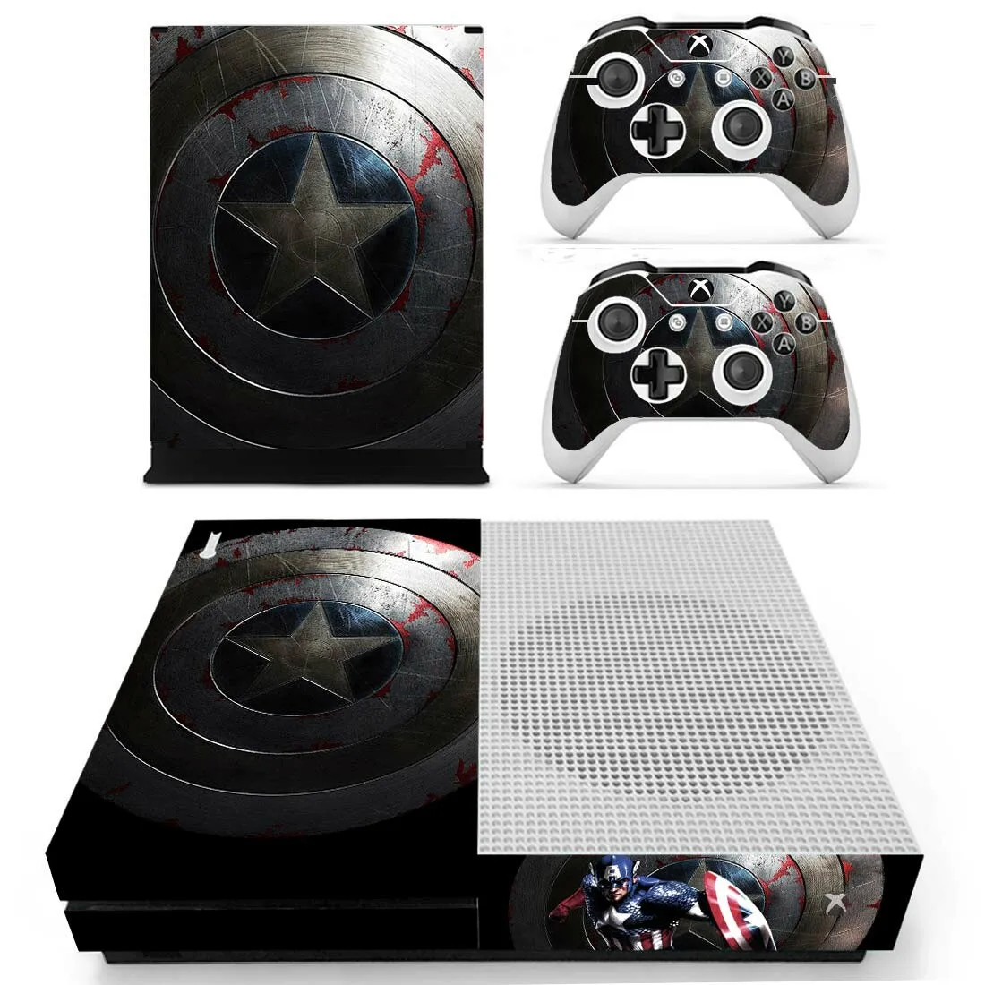 Мстители Капитан Америка кожа Наклейка Обложка для Xbox One S консоли и контроллеры для Xbox One Slim Skins наклейка s винил