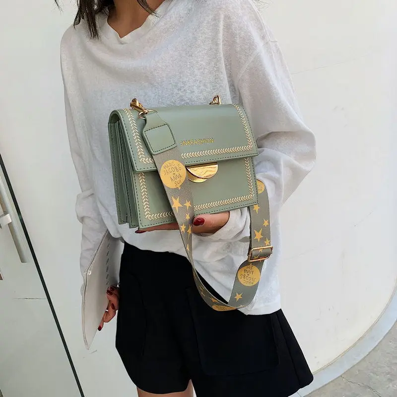 

High Grade Sense Bag Women's 2019 New Style Korean-style Western Style Versatile Shoulder Bag Fashion Textured Shoulder Square S