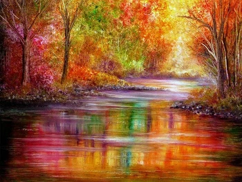 

14CT/16/18/27/28/25 CROSS STITCH Lover scenery Cross Stitch R5251 landscape tree cotton threads snowing forest City